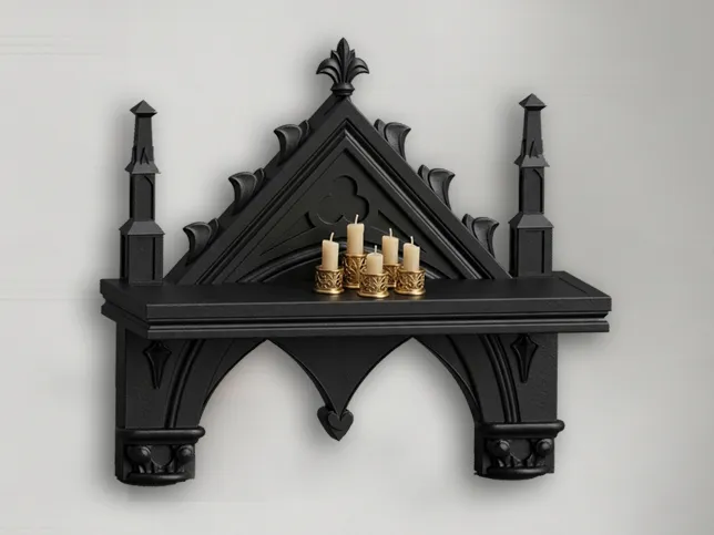 Planchet in gothic victorian style - wall mounted