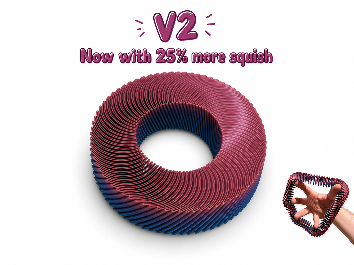 Miniatura 1 do modelo 3D Squishy Loopz - Spiral V2