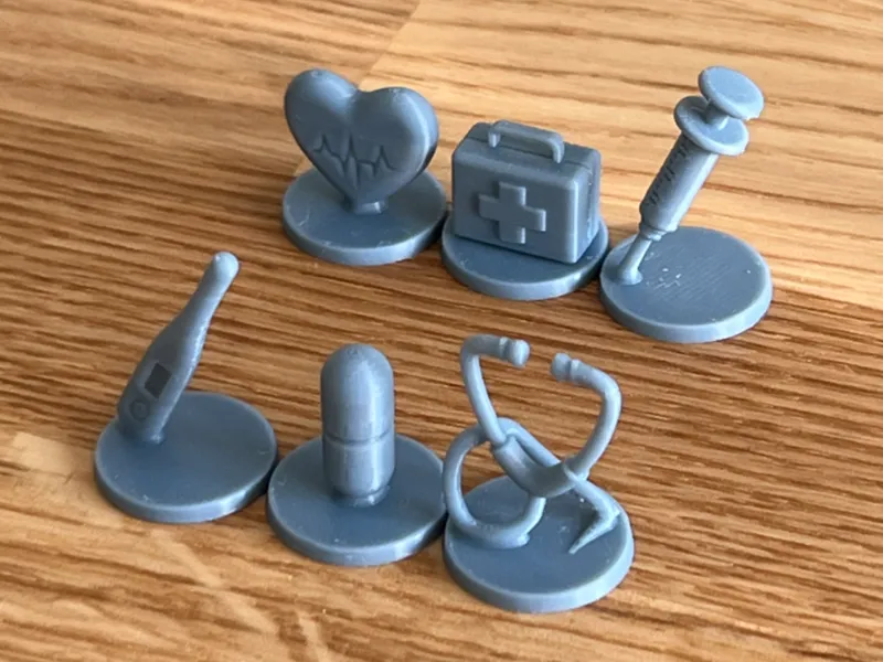 Monopoly pieces - HOSPITAL VERSION
