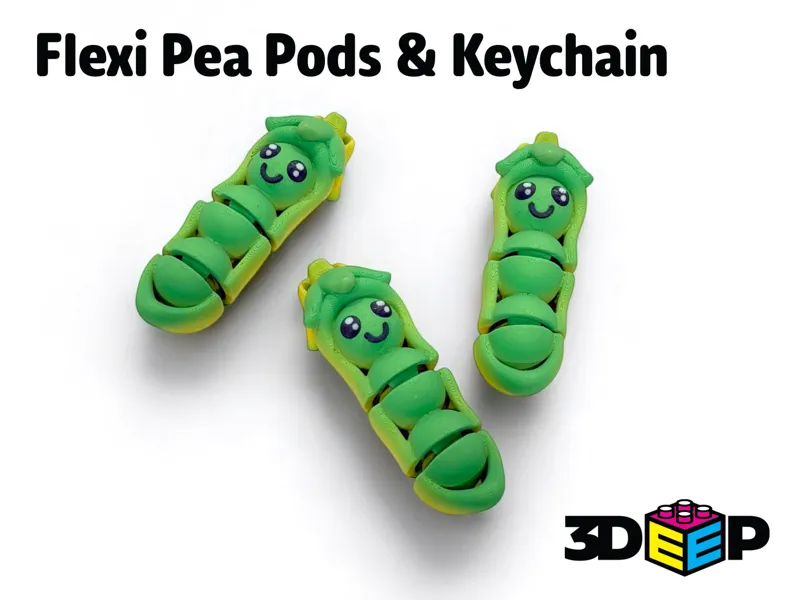 Flexi Pea Pod & Keychain - No Supports