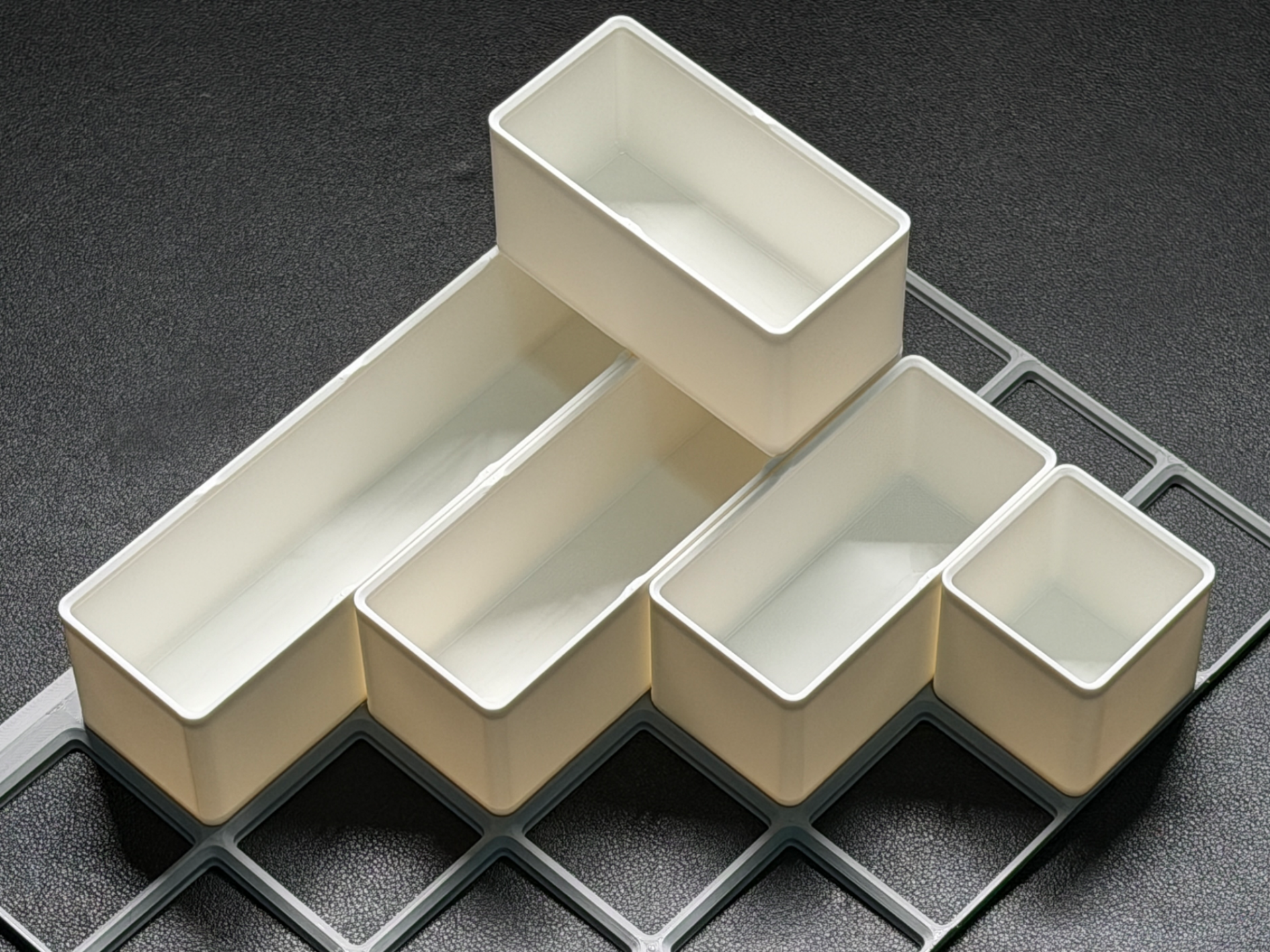 Gridfinity 1x1 to 1x6 stackable trays, 6U (45.8mm)