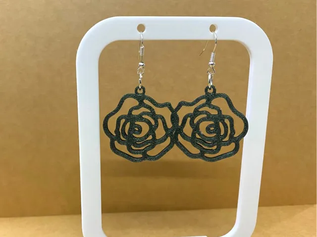 Rose earrings
