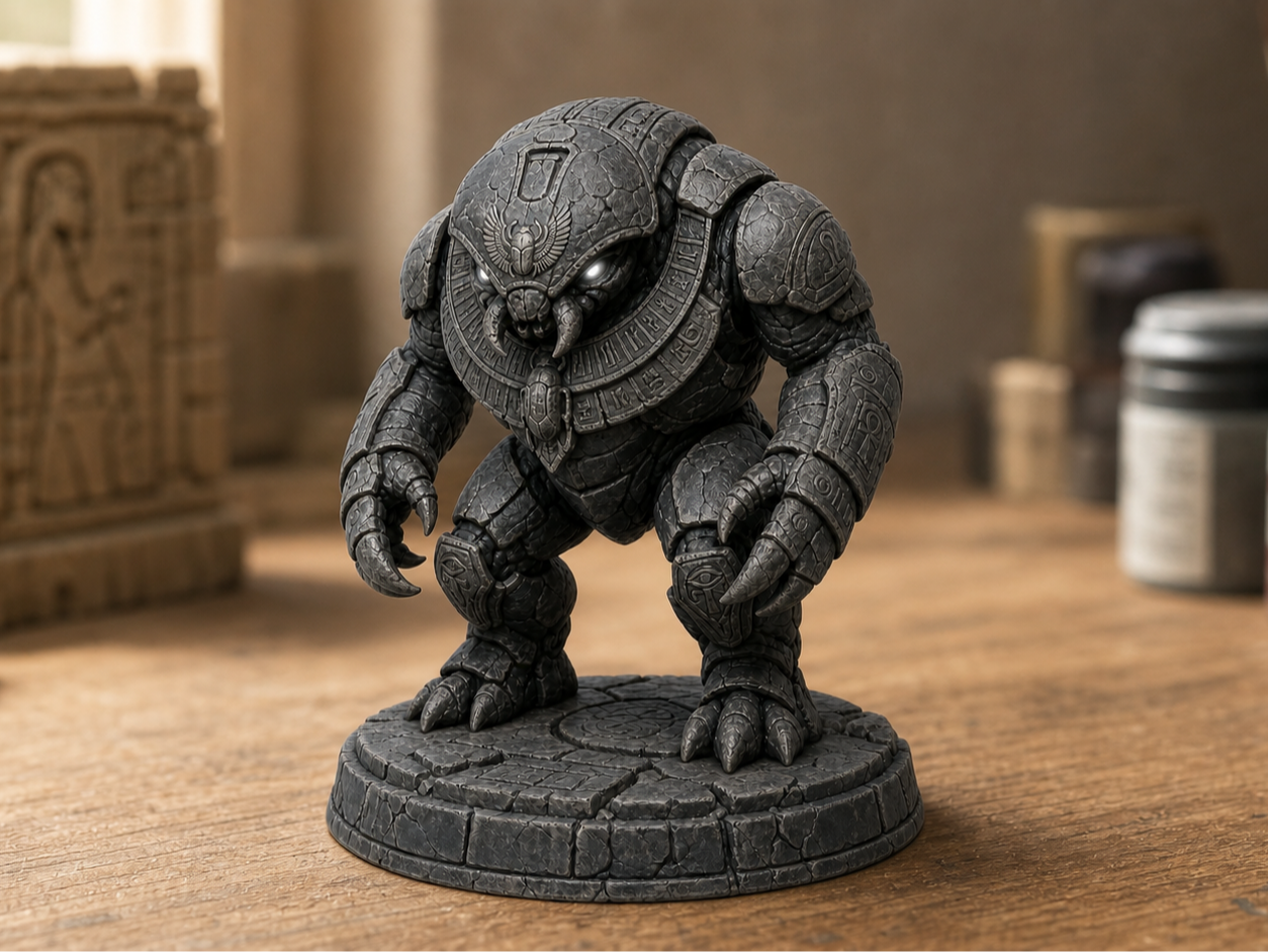 Gardien Scarabée maudit — figurine JDR fantastique