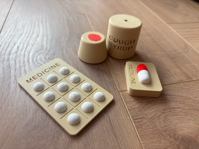 Kids Medical Play Set - Pill, Tablet & Cough Syrup