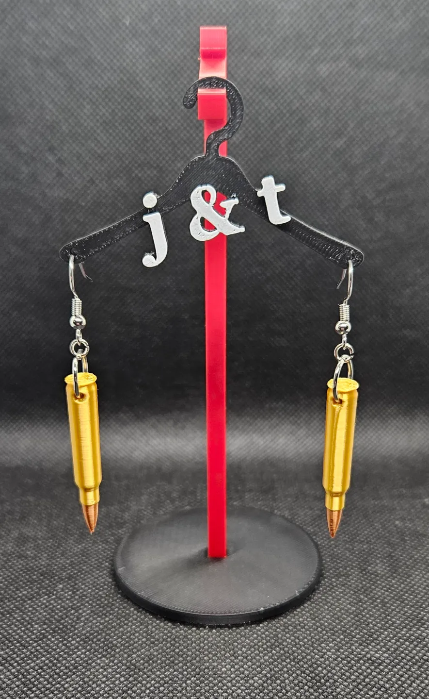 Rifle Cartridge earrings view 2