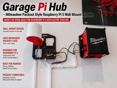 Garage Pi Hub – Raspberry Pi 5 Wall Mount
