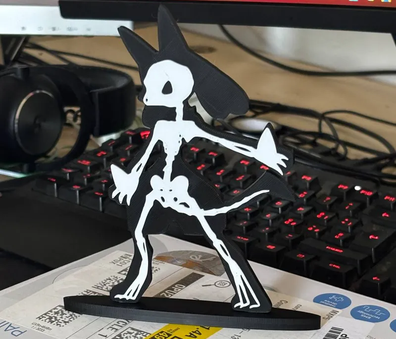 Pokemon Lucario skeleton