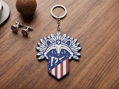 Atletico Madrid Design Keychain - Charm
