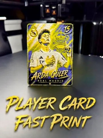 Modelo para impresión 3D: Arda Guler Player Card — vista de referencia 2