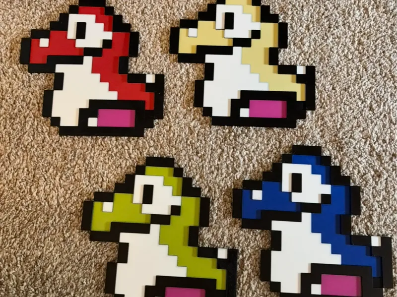 8bit Baby Yoshi Wall Art