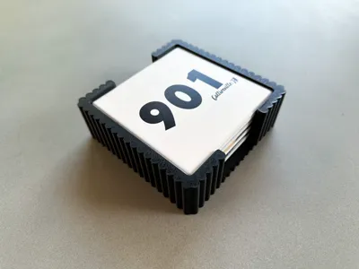 4" Square Coaster Holder - Ribbed