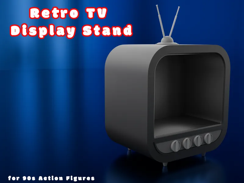 Retro TV Display Stand for 90s Action Figures