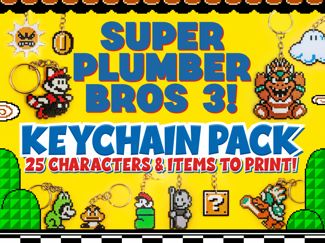 Super Plumber Bros 3 Keychain Pack