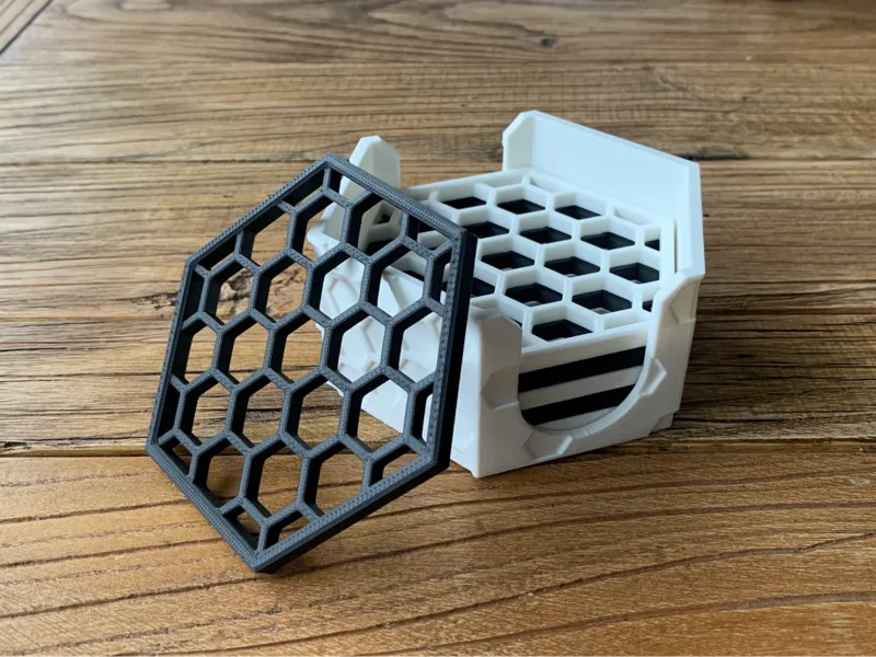 Hexagon coasters with coaster holder