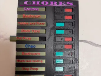 Chore Chart with sliders for kids