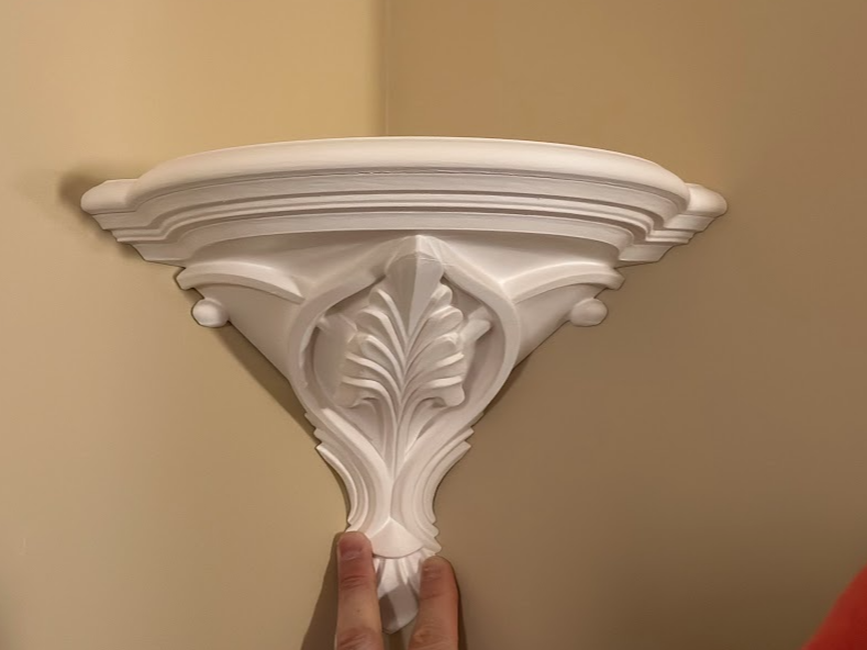 Art Nouveau Corner Shelf With Secret Storage