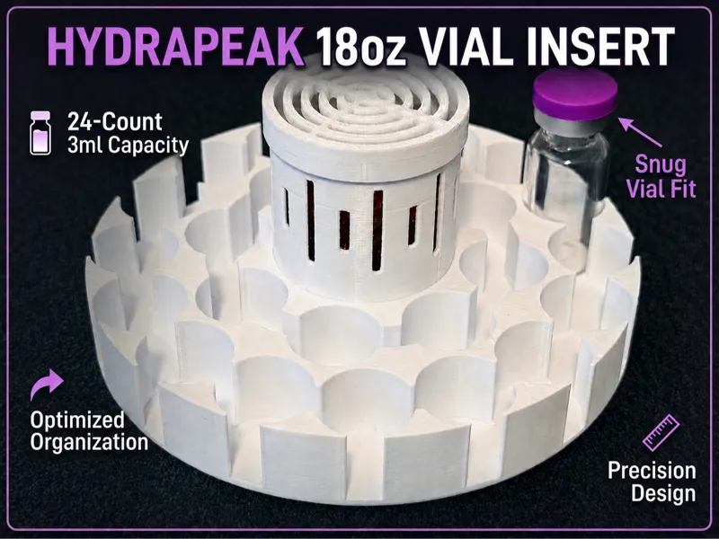 Hydrapeak 18oz - 3ml Vial Insert (24 Count)