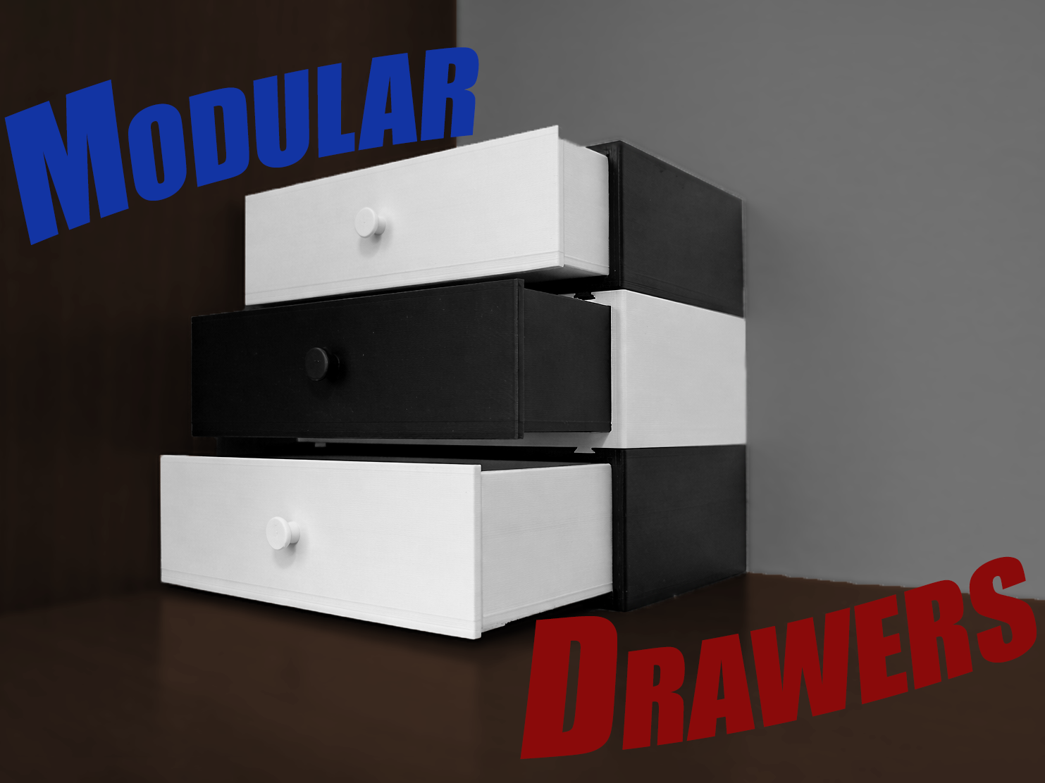 Miniatura 1 do modelo 3D Infinitely Stackable Drawers