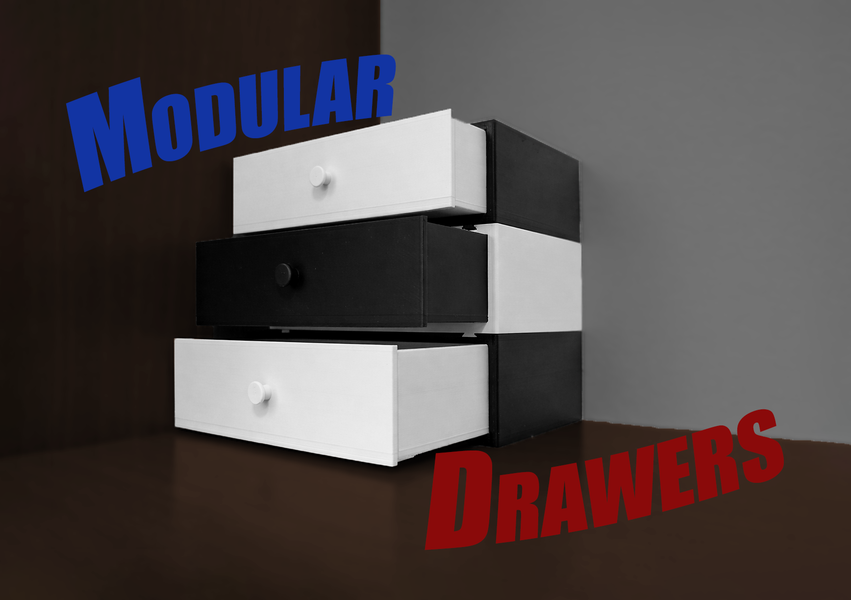 Miniatura 3 do modelo 3D Infinitely Stackable Drawers