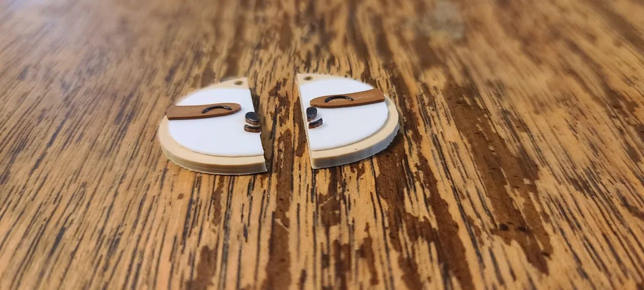 Sloth Pendants/Earrings 2 Halves view 2