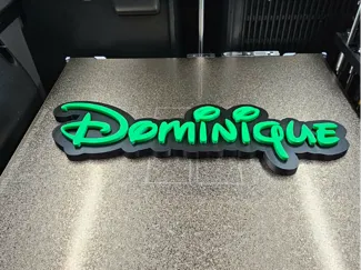 Dominique Name in Disney Font