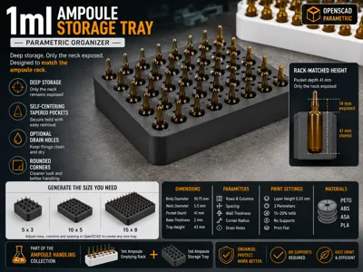 Ampoule Tray Fully Parametric (TRT, Sustanon, etc)