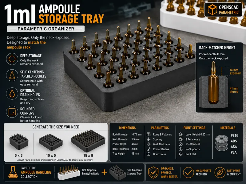 Ampoule Tray Fully Parametric (TRT, Sustanon, etc)