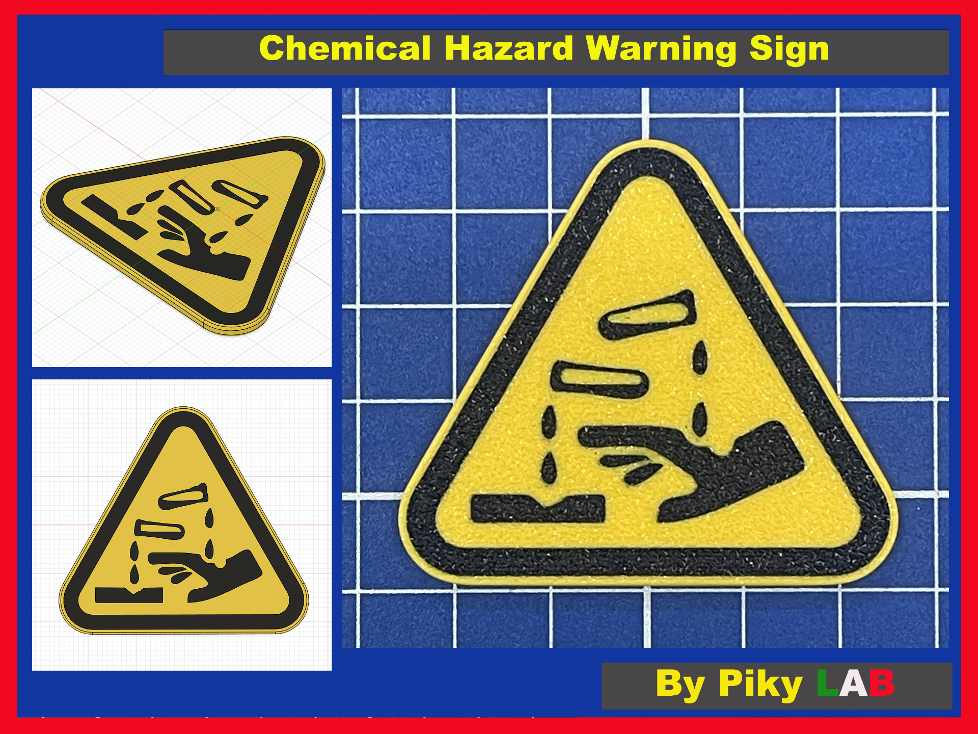 Chemical Hazard Warning Sign
