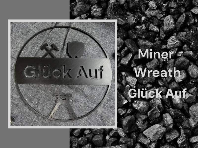 Door Wreath ‘Glück Auf’ – Wall Decor 