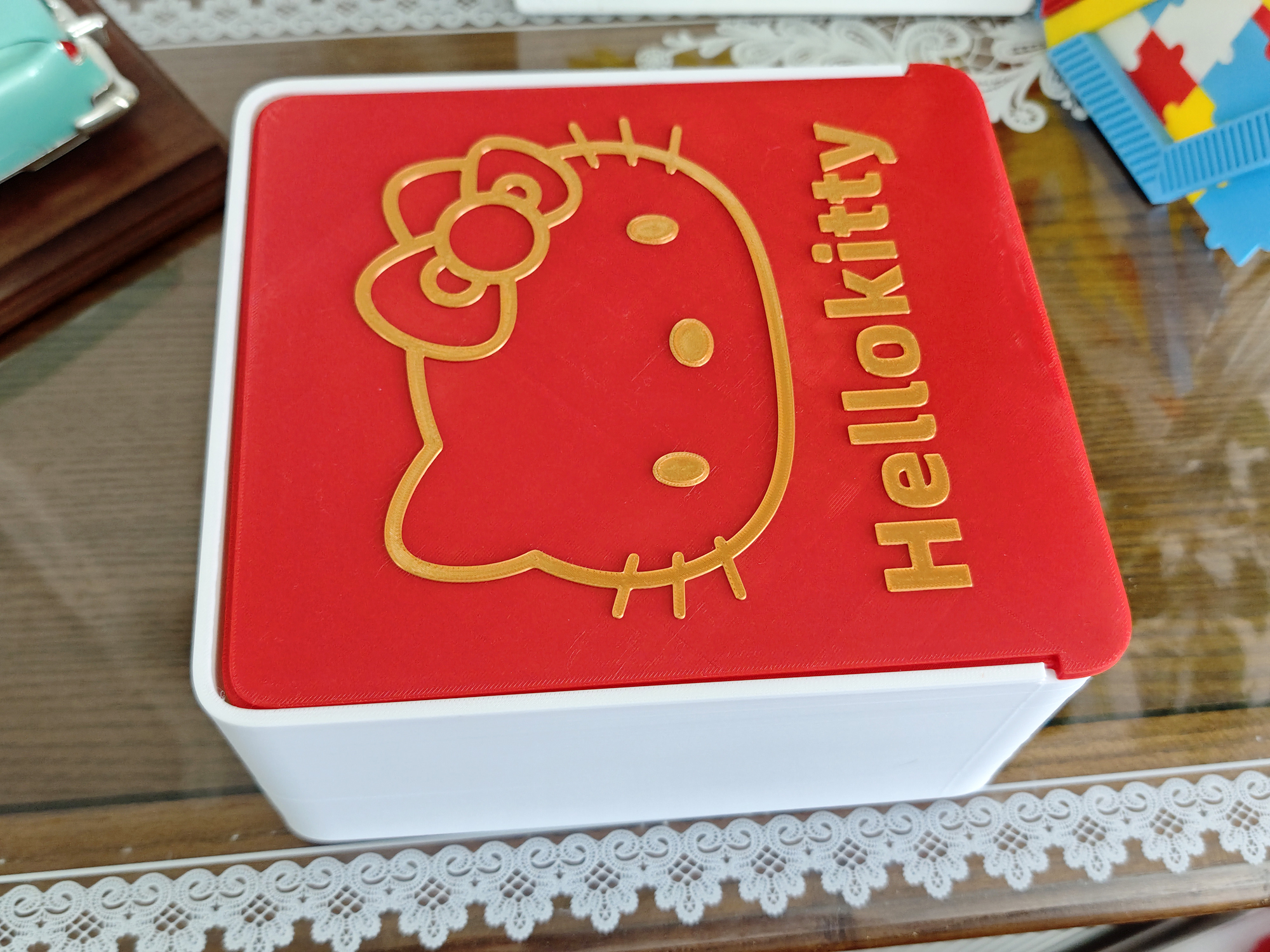 Miniatura 2 do modelo 3D Hellokitty可爱萌系中国麻将牌 新春喜庆麻将+推拉滑轨磁吸收纳盒+骰子  144张牌