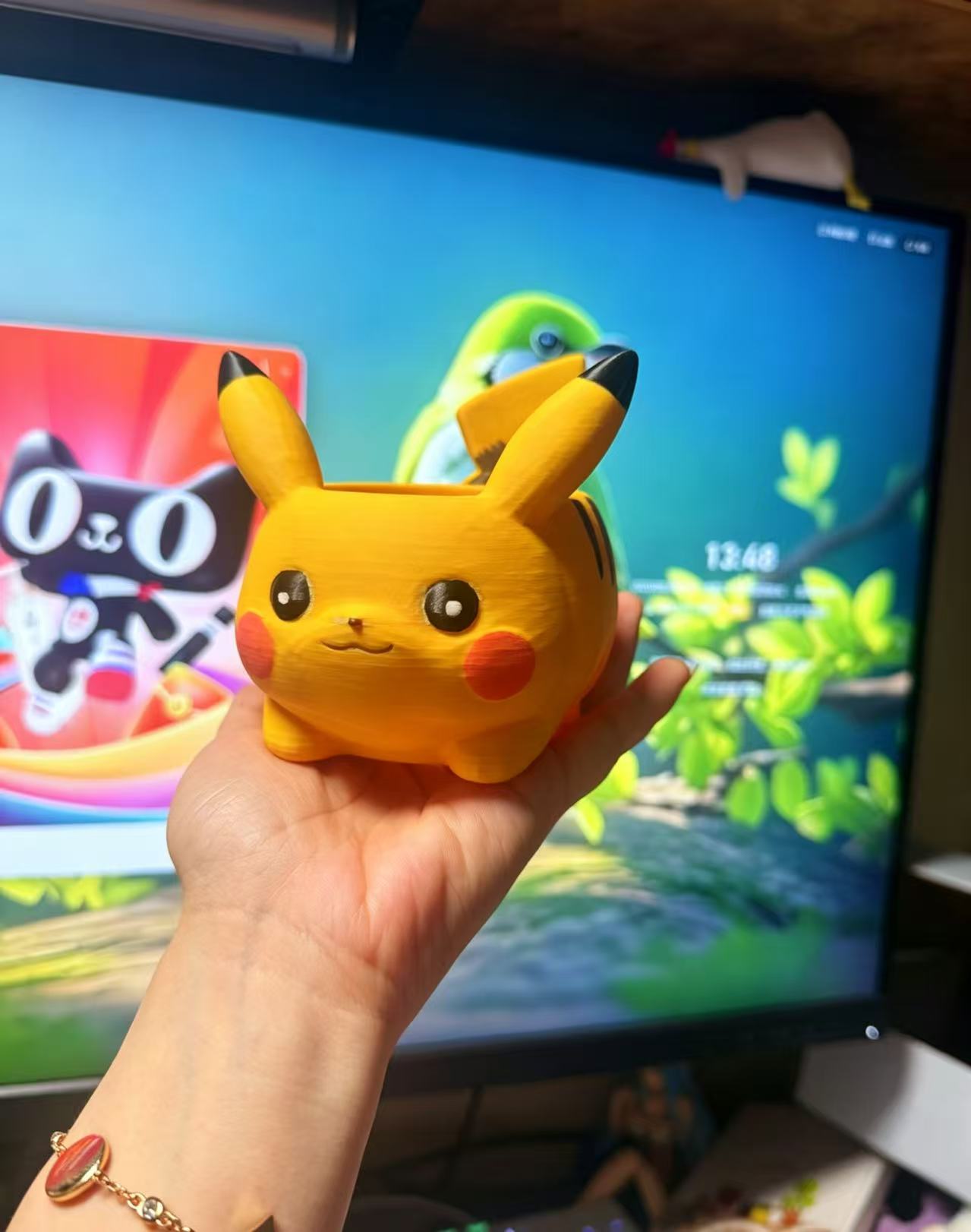 Miniatura 2 do modelo 3D 宝可梦 皮卡丘 多肉花盆