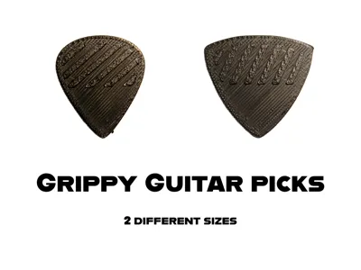 Grippy guitar picks - 2 Versions