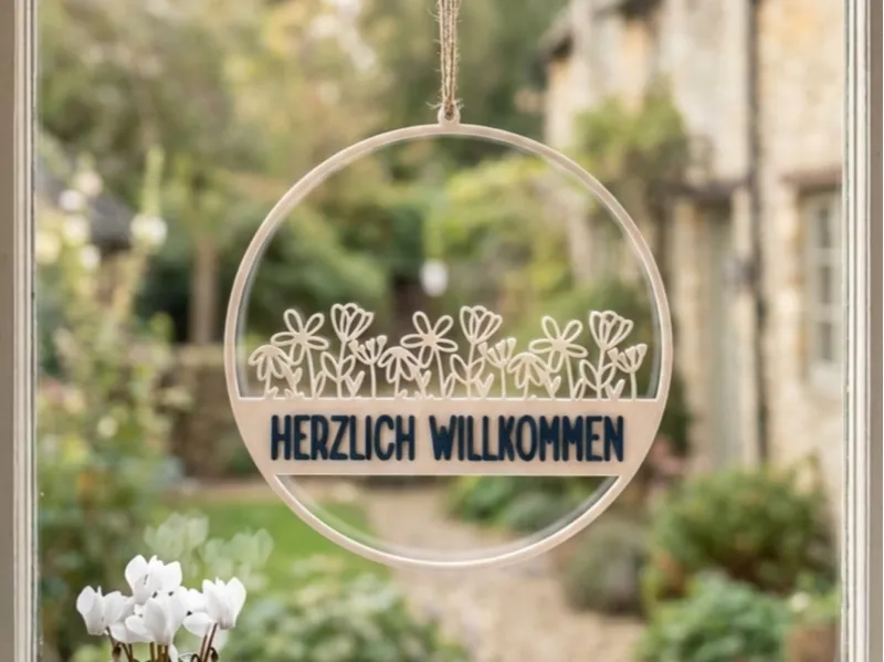 Willkommenkranz mit Blumen