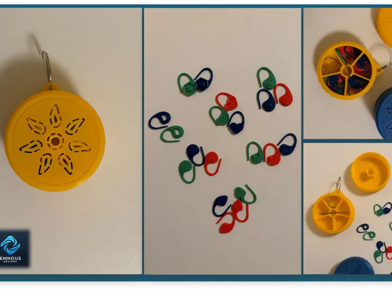 BloomPod Crochet Stitch Marker Set & Holder