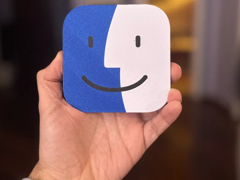 Apple Finder Logo topper skin Mac Mini M4