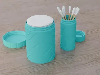 Pot à vis pour disques de coton / coton-tiges