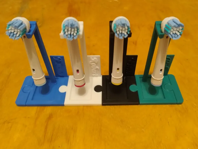 Modular Oral-B tooth brush head holder