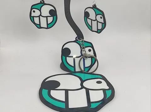 Forocoches Roto2 Set: Earrings, Keychain, Coaster
