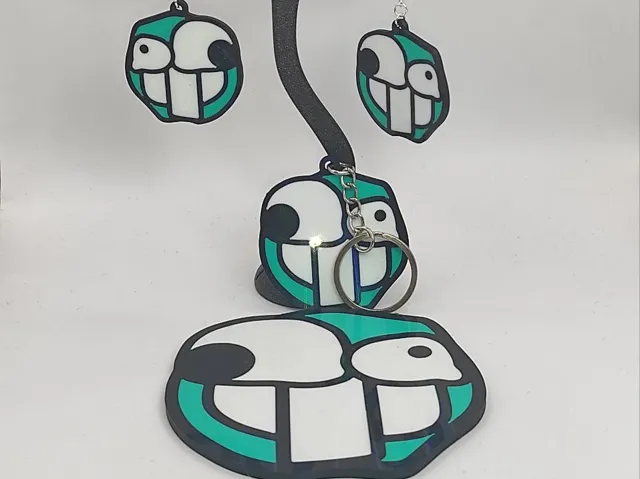 Forocoches Roto2 Set: Earrings, Keychain, Coaster