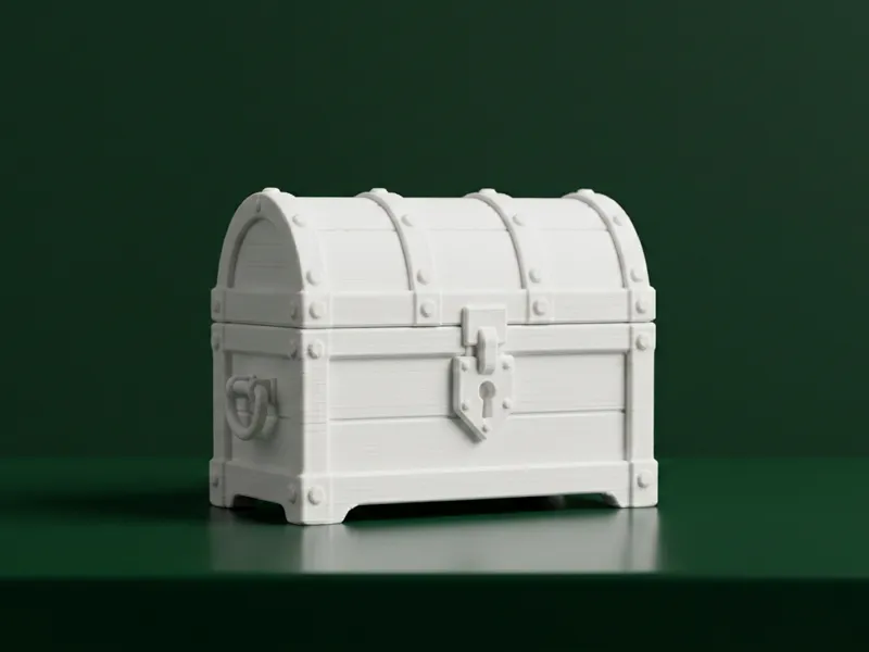 Detailed Pirate Treasure Chest
