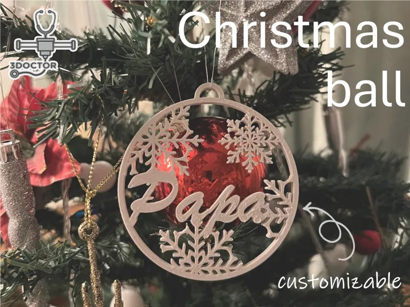 Bola de navidad / Etiqueta regalos -Personalizable