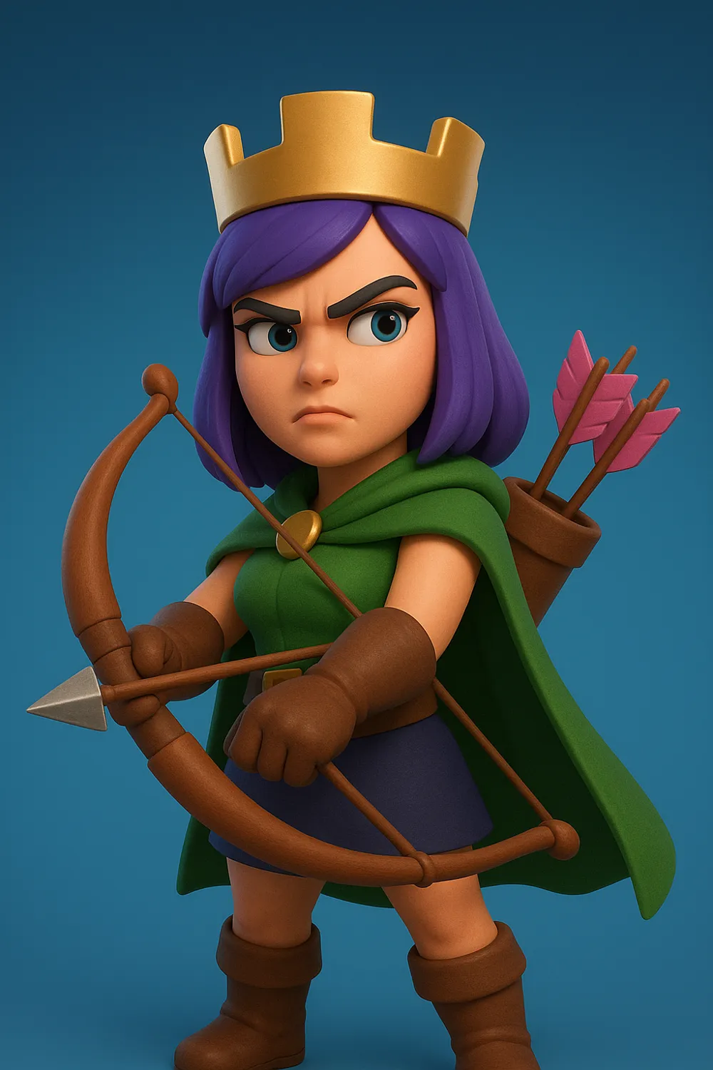 Archer Queen Clash Royale 3D Figure Free 3D Print Model MakerWorld Archer Queen Clash Royale 3D Figure Free 3D Print Model MakerWorld