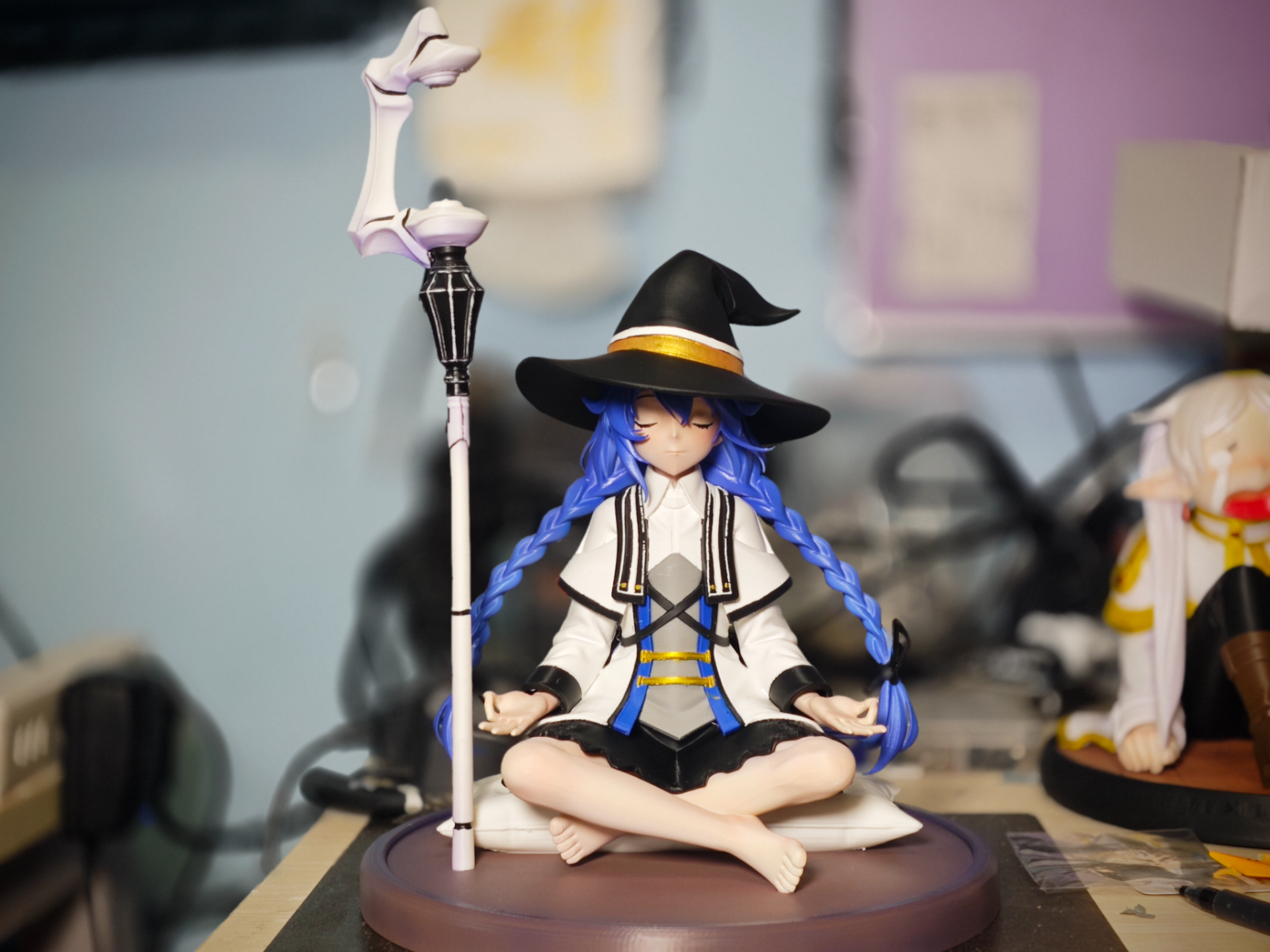 《无职转生》洛琪希 坐姿手办 高20cm 已分件 易上色 多色打印