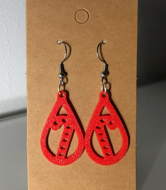 Christmas Candy Cane earrings no AMS