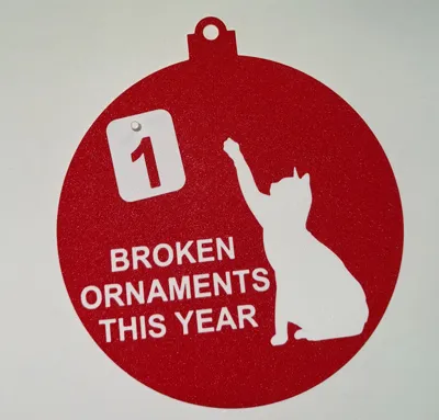 Christmas cat ornament