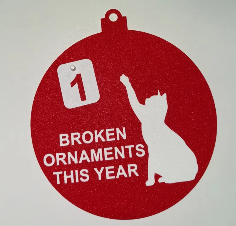 Christmas cat ornament