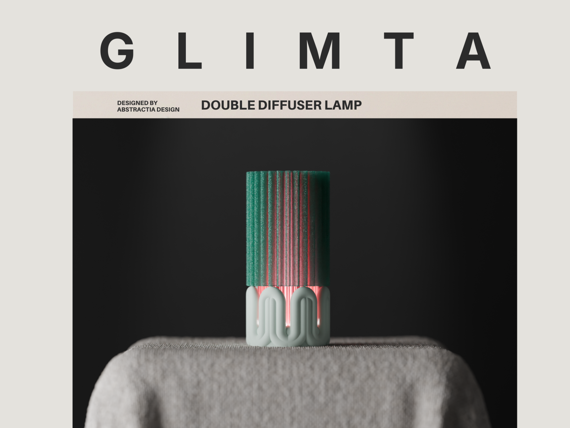 Easy To Print Modern Lamp With Coloured Diffuser