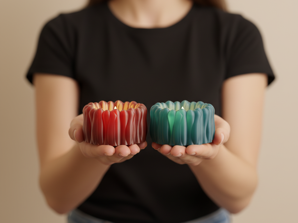 Beautiful Organic LED Candle Tealight Holders.