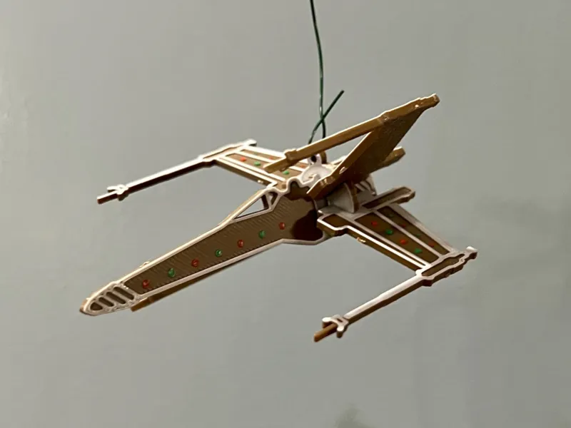 Gingerbread X Wing Kit Card Remix Red and Green