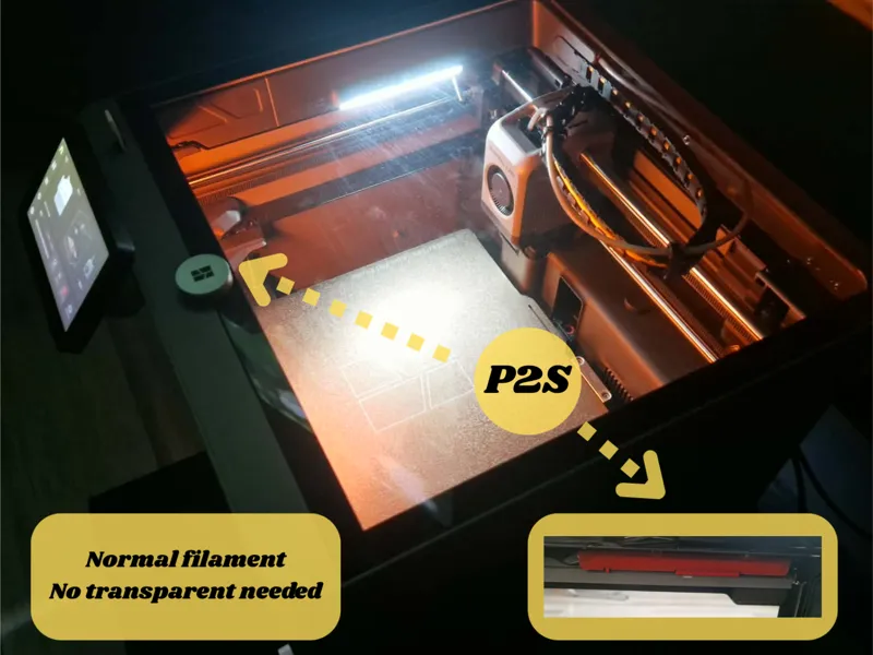 P2S / X2D Longer Led light deflector
